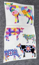 Sandylion Mylar Stickers COWS ON PARADE Sheets