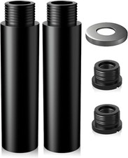 2 Pcs Mic Stand Extension Tube 5/8 Inch Microphone Extension Pipe Aluminum Alloy