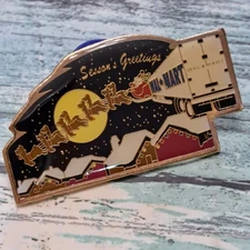 Walmart Associate Employee Pin - Christmas Sleigh Semi Reindeer Santa Roof Tops
