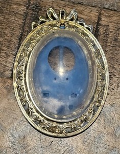 Rare Vintage 1960s Walt Disney Productions Gold Plastic Happy Locket by Marx