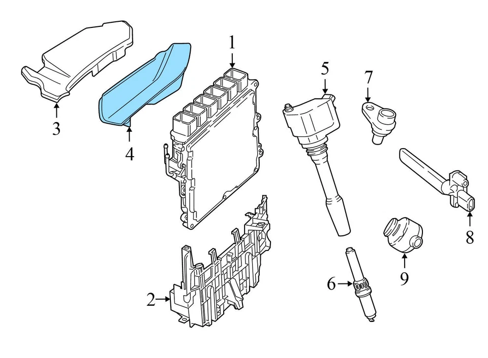 BMW 840I XDRIVE 2020-2024 - ECM / Cubierta del módulo de control del motor 8648221 Foto 3 de 4