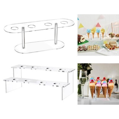 Acryl-Eistüten-Ausstellungsstand, transparent, für Buffet, Party, Babyparty