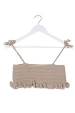 Top a uncinetto Donna Top Taglia IT 40 crema stile casual