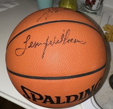 Atlanta Hawks Legendary Coach Lenny Wilkins Signed NBA Basketball (Died 11/9/25)