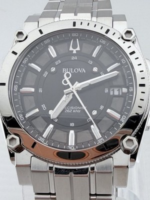 Bulova Icon Precisionist 96B417 40mm 262kHz Black Dial Sapphire Steel