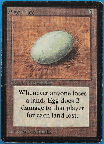 Dingus Egg Beta PLD Artifact Rare MAGIC THE GATHERING CARD (ID# 500743) ABUGames - Picture 1 of 2