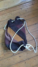 Leder Jutebeutel Tasche bunt streifen Mittelalter - Wolfgang Ringel Lederfarben