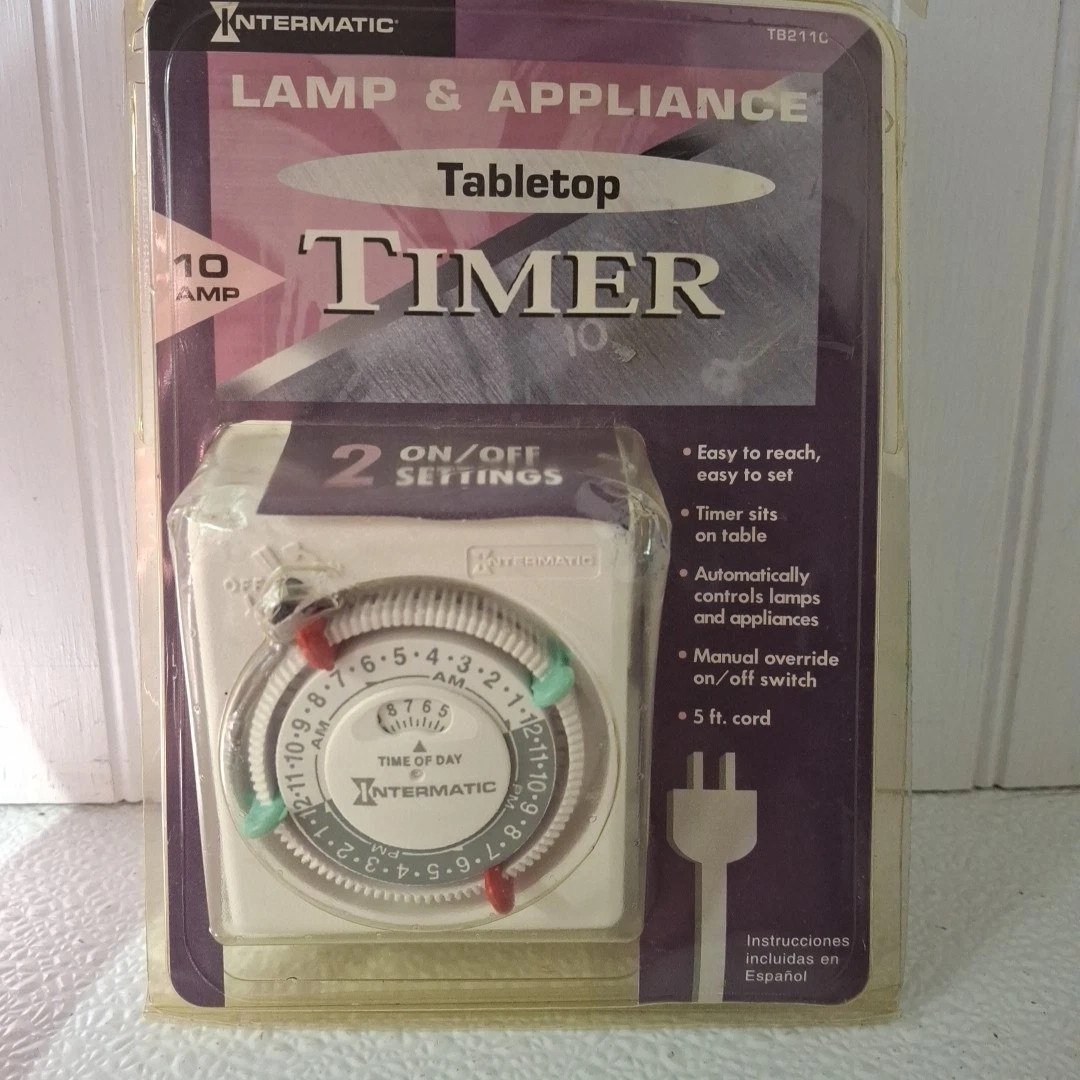 NEW - INTERMATIC TB211C Lamp & Appliance Tabletop 10 Amp TIMER 2 ON/OFF Settings