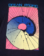 Vintage 80s OP Ocean Pacific T Shirt Mens Large Single Stitch Surf Tee Black
