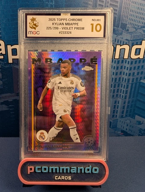 2024-25 Topps Chrome UCC Kylian Mbappe 225/299 Violet Prism