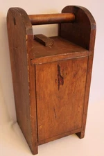 NICE ANTIQUE WOOD MINERS MINING BLASTING CAP DYNAMITE CARRIER BOX PA. COAL MINES