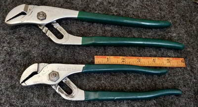 Diamond DIAMALLOY  HL112P + HL110 Groove-Joint Pliers Green Grips USA Tool