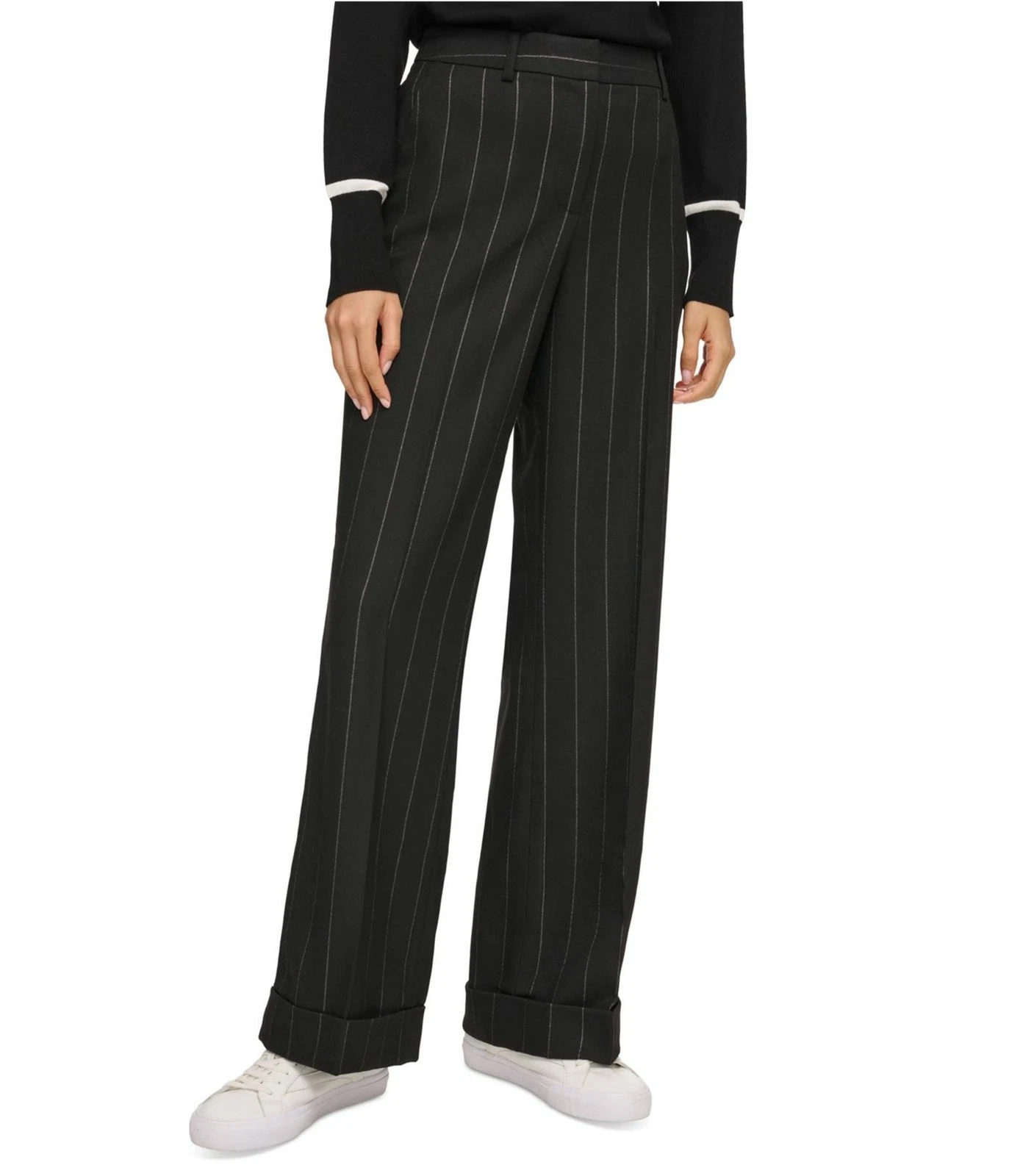 Karl Lagerfeld Womens Metallic Straight Leg Casual Pants
Opens in a new window or tab