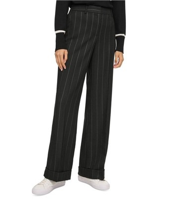 Karl Lagerfeld Womens Metallic Straight Leg Casual Pants