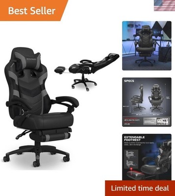 110 Pro Ergonomic Gaming Chair with Footrest for Adults - Comfortable Office ...
