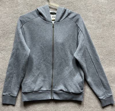 Pact Organic Full Zip Hoodie Unisex Large Gray Organic EUC Adult Hoody Relaxed