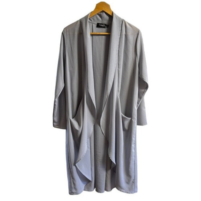 #ad SYMPLI Georgette Fabric Whisper Coat in Sage Gray WOMEN#x27;S 12 $84.95