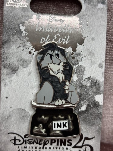 2025 Disney Parks Inkwells Of Evil Scar Lion King LE Pin NEW - Picture 2 of 6