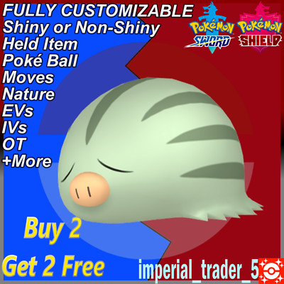 Pokémon Sword and Shield   Shiny Swinub   W/ Best 6IV Customizable