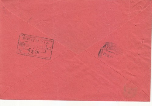 4-88) WW2 RSI BUSTA TIMBRO ATTENDENZA FINANZA BRESCIA 1944 - Picture 2 of 2