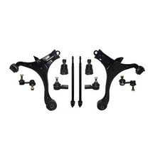 10 New Pcs Front Control Arms Ball Joints Tie Rod Ends For Honda Civic Acura EL
