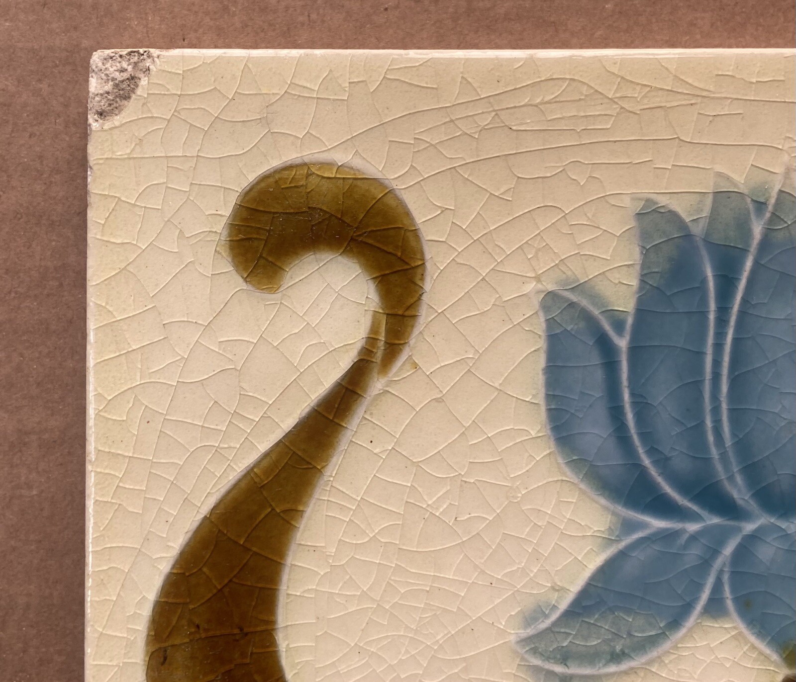 ANTIQUE BOOTE - ART NOUVEAU MAJOLICA TILE C1900 | eBay