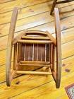 Vintage SLAT Wood Mini Child Doll Rocking Chair Ladder Back Rocker Shaker? Styl — photo 4