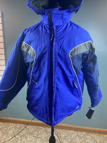 Reebok Jacket Boys Large 14/16 Blue Hooded Removable Filled Lining Full Zip NWT - Picture 12 of 13