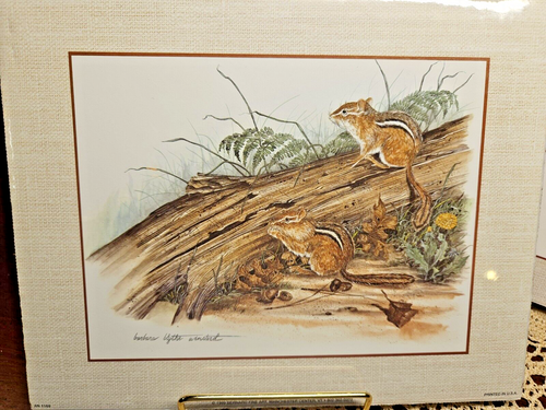 Two Vintage Animal Prints Plastic Sealed Signed Barbara Blythe Winstead 8"X10" - Picture 3 of 10