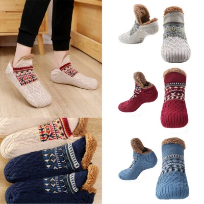 MARKENLOS Herbst Winter Boden Socken für Zuhause warme dicke Socken Haussocken nonslip