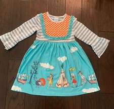 Girls Multicolor Long Sleeve Dress Size L MIW 1528