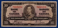 CANADA $10 (1937) BC-24c / P-61c Circulated Note - B/T 4628254
