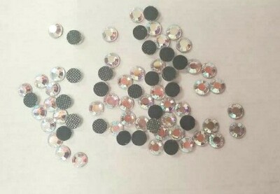 CraftbuddyUS 100pcs 4mm Clear Round Hotfix Diamante Rhinestone Gems, DIY