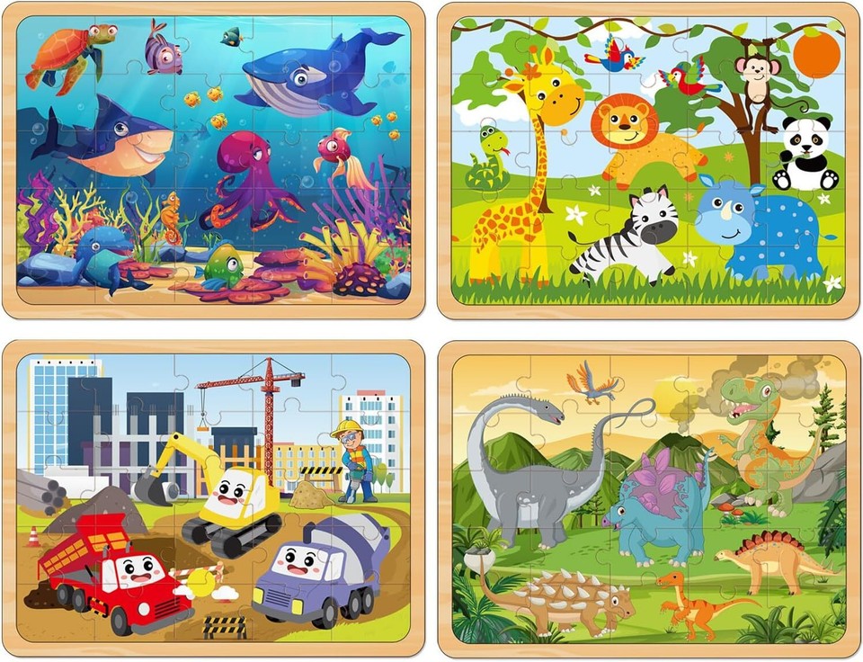 Puzzles for Kids Ages 4-6, Set of 4 Packs with 24-Piece,Preschool... | eBay