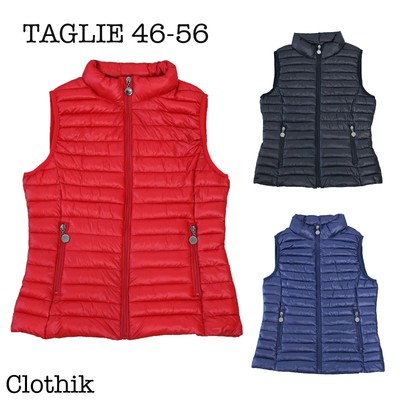 PIUMINO DONNA taglie forti calibrato 100 grammi smanicato gilet giacca  giubbotto | eBay