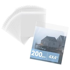200 Pack Clear Sleeves Storage Bags Fit for Prints Photos Documents