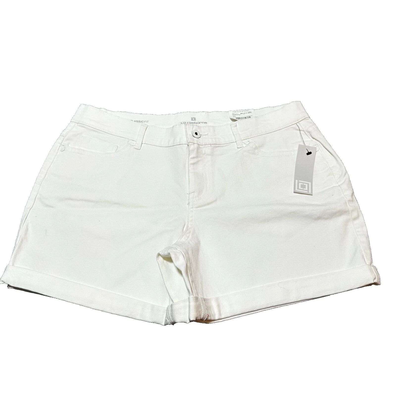 Pantalón corto blanco de mezcla de algodón Liz Claiborne para Mujeres