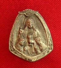 Vintage JESUS Pin HOLY COMMUNION Catholic Small Size Silvertone Remembrance Pin