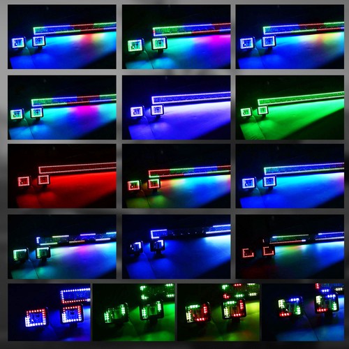 52” 300W Curved LED Light Bar RGB Halo Offroad Flood&Spot+Wiring Kit For ATV - Picture 4 of 9