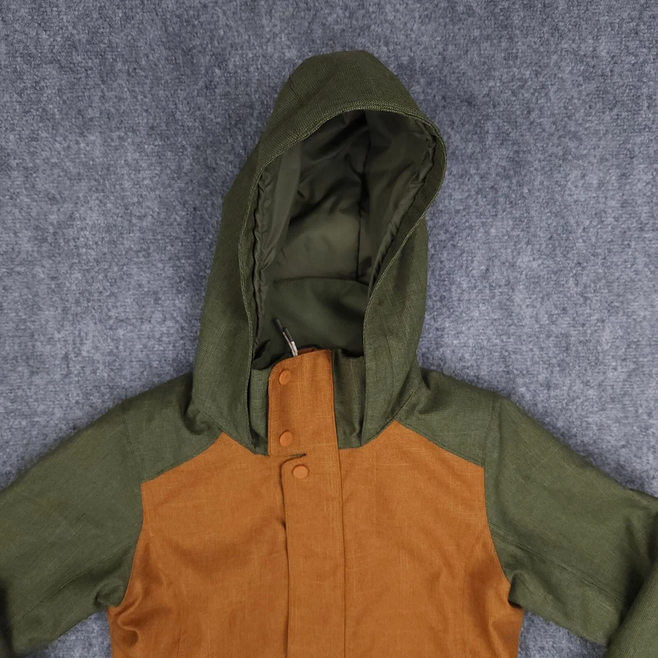 Burton Jacket Men XS Brown Green Living Lining Thermolite Snowboard Jet Set Snow - Image 3 of 4