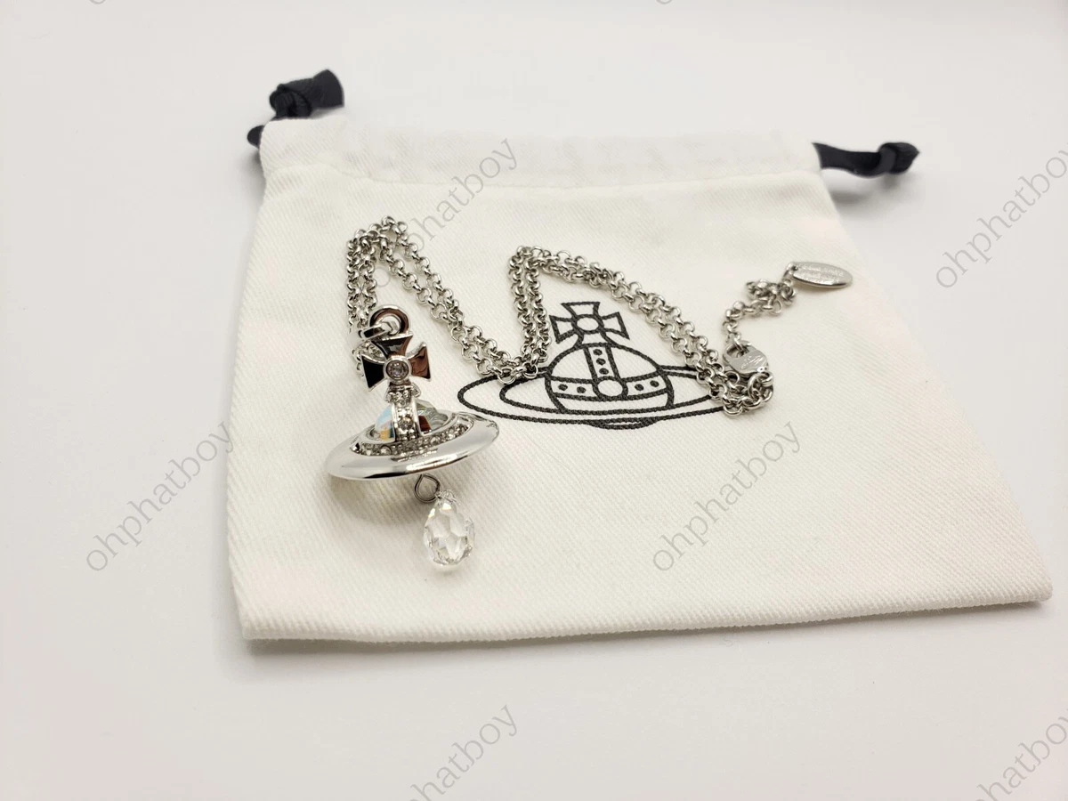 Vivienne Westwood SilverPlated Swarovski Crystal Small Orb Pendent