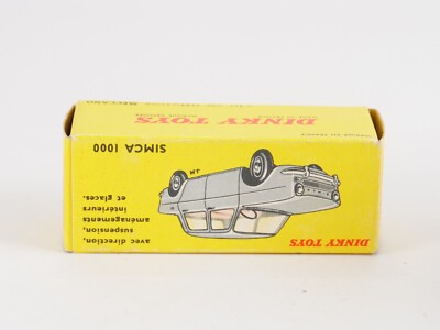 Rare Dinky d'origine Simca 1000 rouge + boite Ref :519