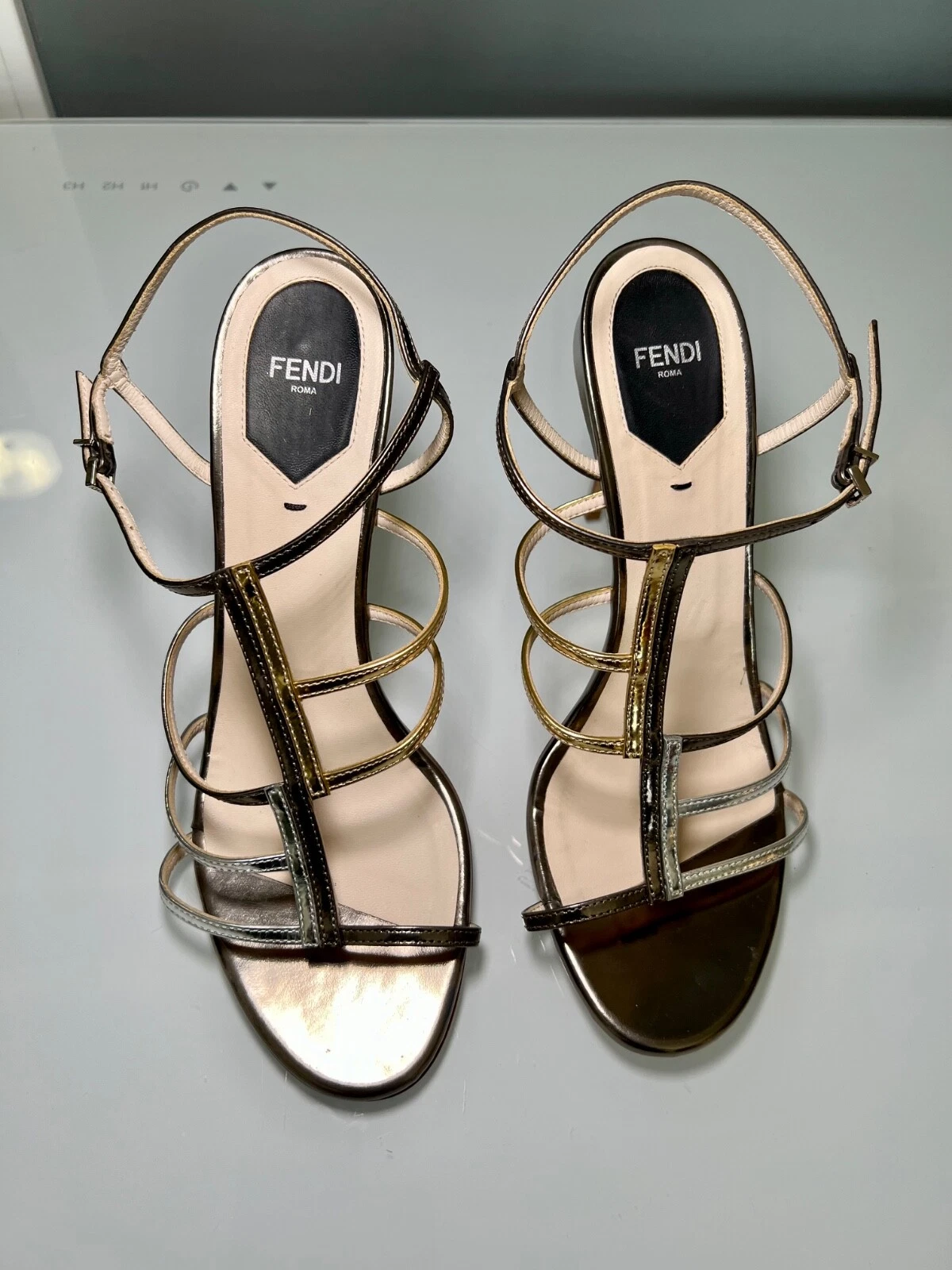 Fendi — Fendi Metallic Cage Sandals Size: 10 | IT 40 Free Shipping!!