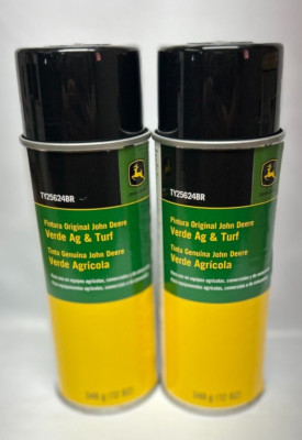 2 cans- John Deere Ag Turf Green Spray Paint #TY25624 Spanish Cans