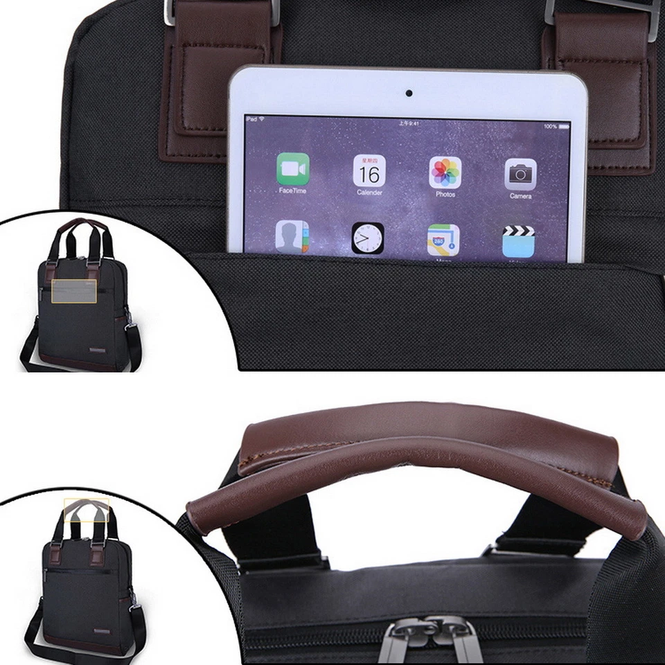 Men Messenger 14 Inch Laptop Briefcase Women Business Shoulder Bag 12.9" Tablet - Image 4 of 4