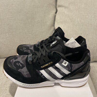 Adidas ZX 8000 x BAPE x Undefeated Black Camo 2020, US Men Size 7