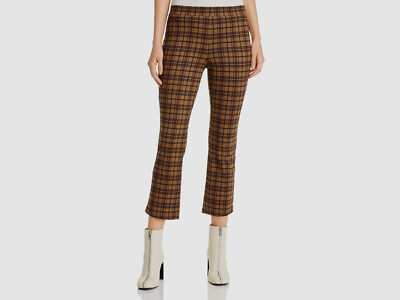 $344 Sanctuary Women's Brown High Rise Crop Pull ON Trousers