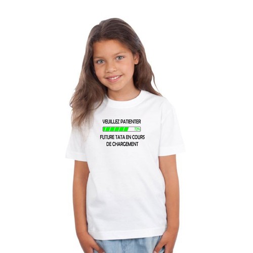 KINDER T-SHIRT BITTE WARTEN FUTURE TATA BEIM LADEN - Bild 2 von 4