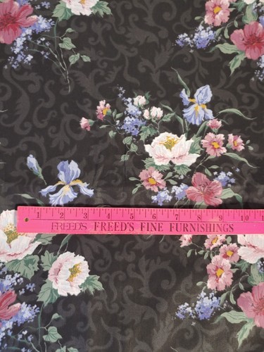 1 Yd × 45"Vtg 1993 Daisy Kingdom Fabric Poppy Damask Small Cottage Core(#335) - Picture 8 of 9