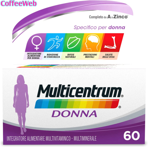 Multicentrum Donna Integratore Alimentare Multivitaminico, Con Acido Folico,Vita - Imagen 1 de 13